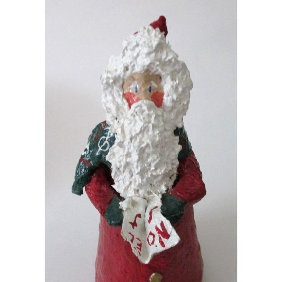 Vintage Santa Figure - Primitive Country Rustic Christmas Decor -  Artist Signed - Picture 2 of 6